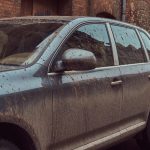 Close Up Image Of A Dirty Car After A Trip Around The Countryside